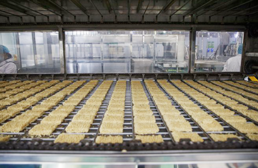 Linha de produção de macarrão instantâneo frito